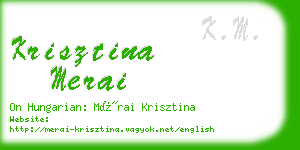 krisztina merai business card